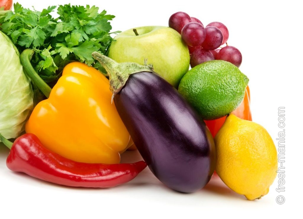 Яркие осенние овощи и фрукты